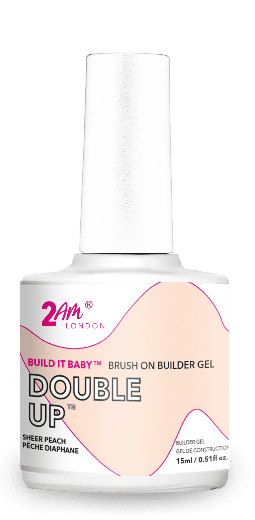 2am Double Up Shear Peach Builder Gel 15ml
