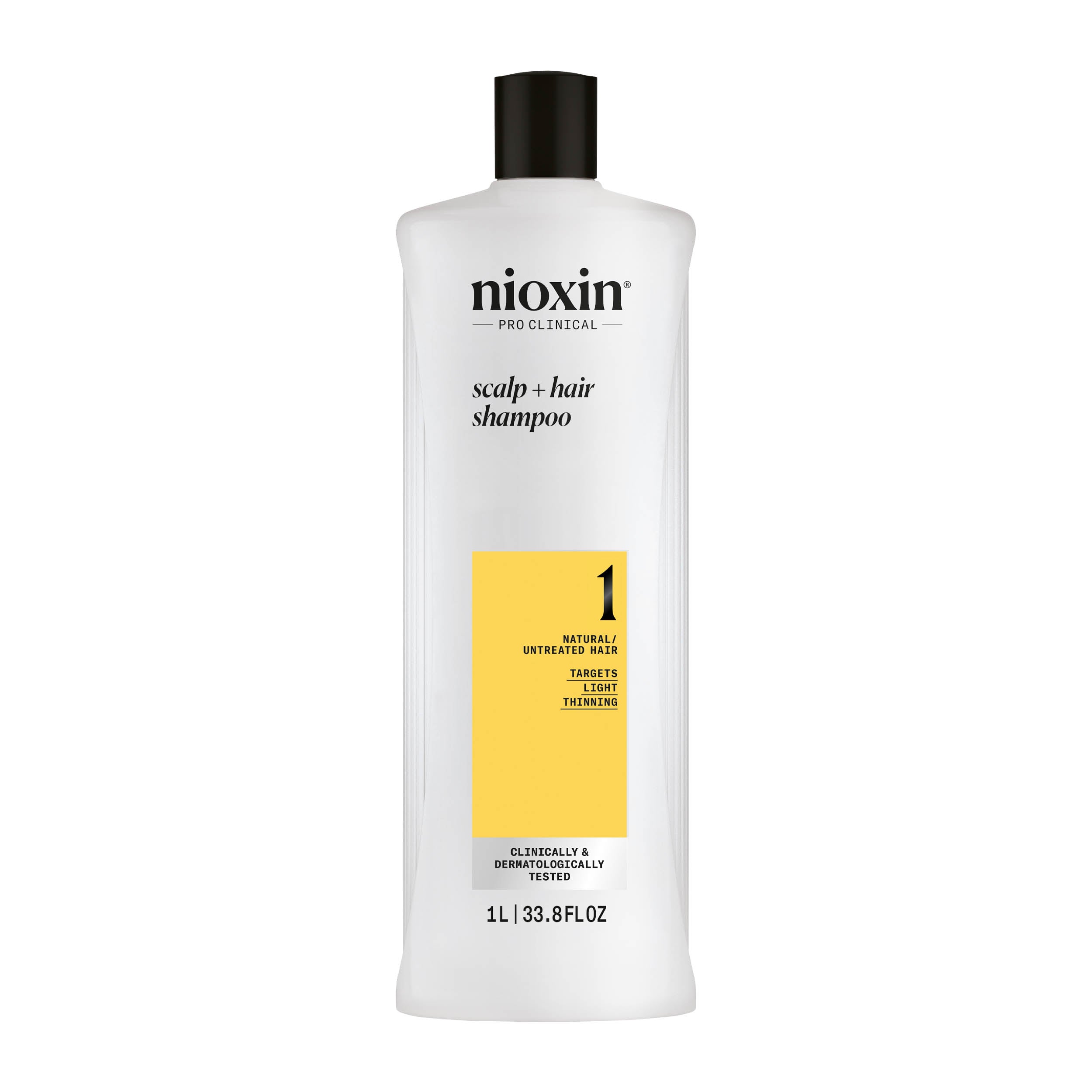 Wella Professional Nioxin Cleanser Shampoo System 1 for Natural Hair with Light Thinning