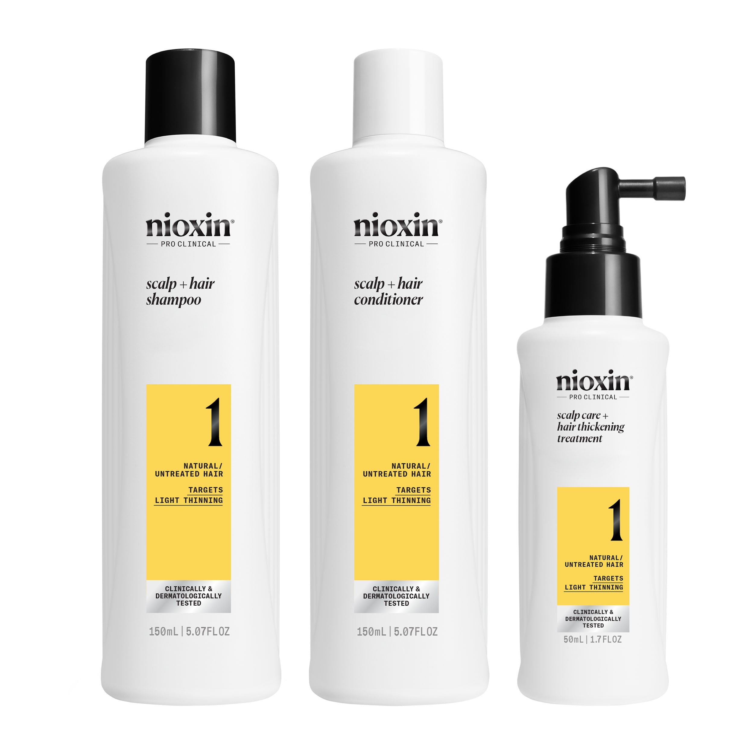 Wella Professional Nioxin Kit System 1 for Natural Hair with Light Thinning