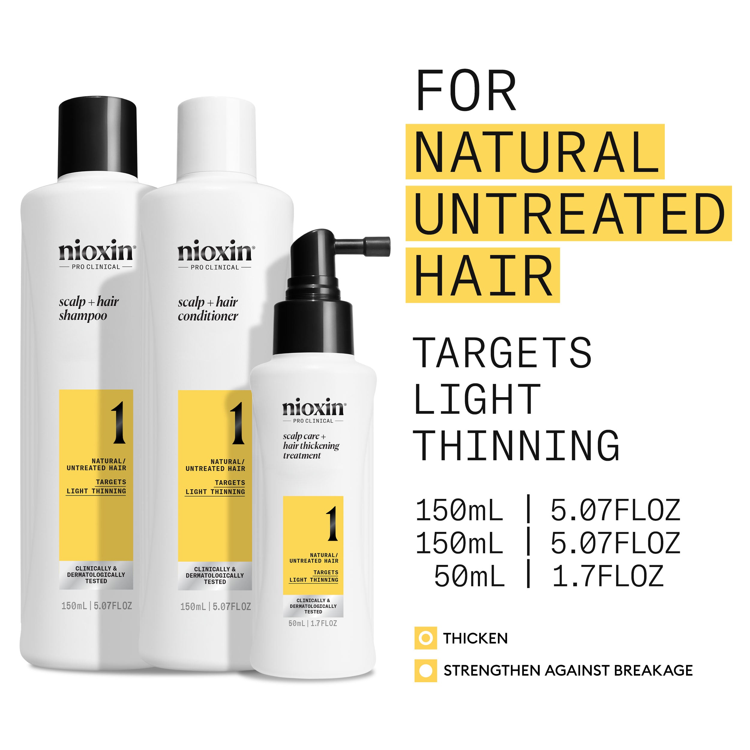 Wella Professional Nioxin Kit System 1 for Natural Hair with Light Thinning