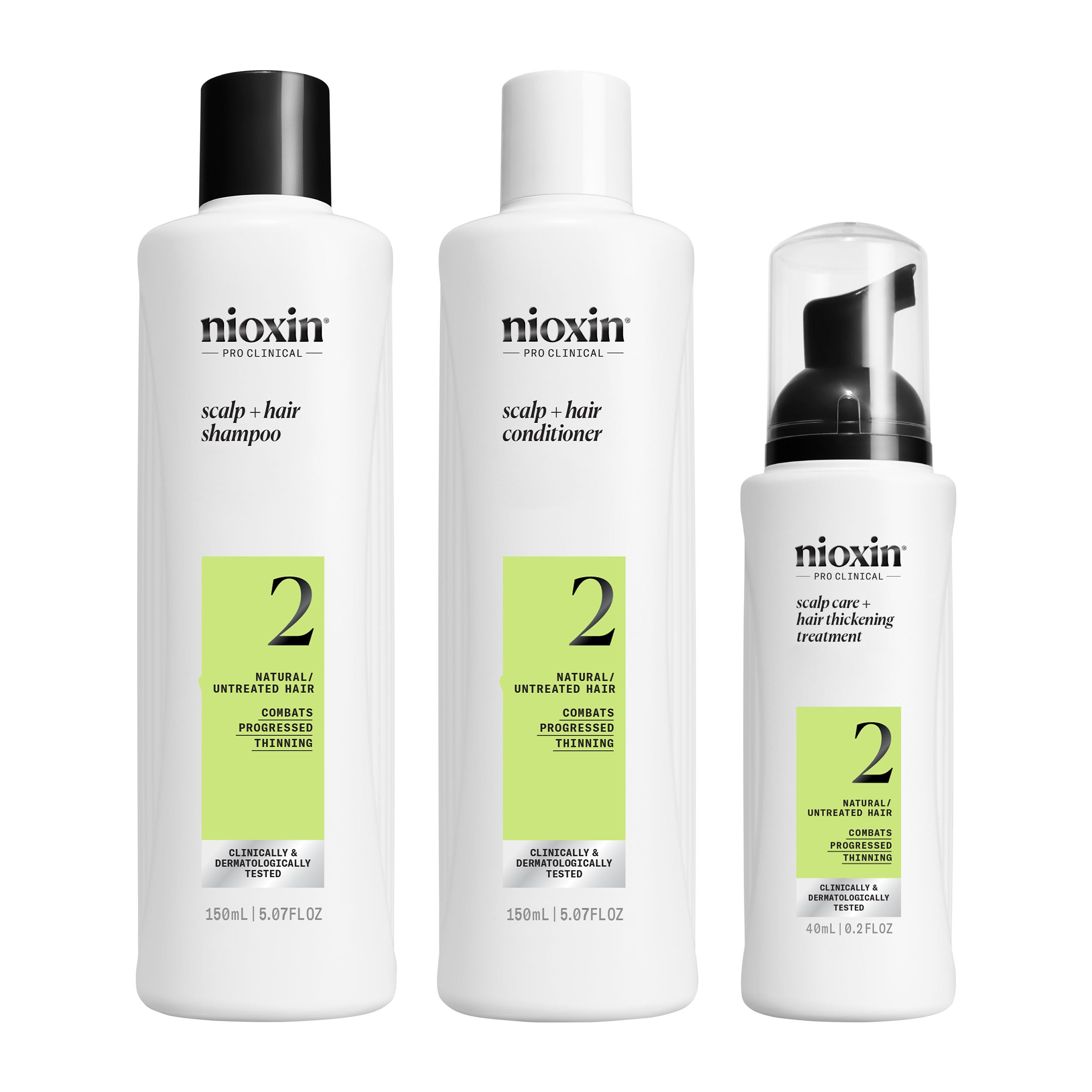 Wella Professional Nioxin Kit System 2 for Natural Hair with Progressed Thinning