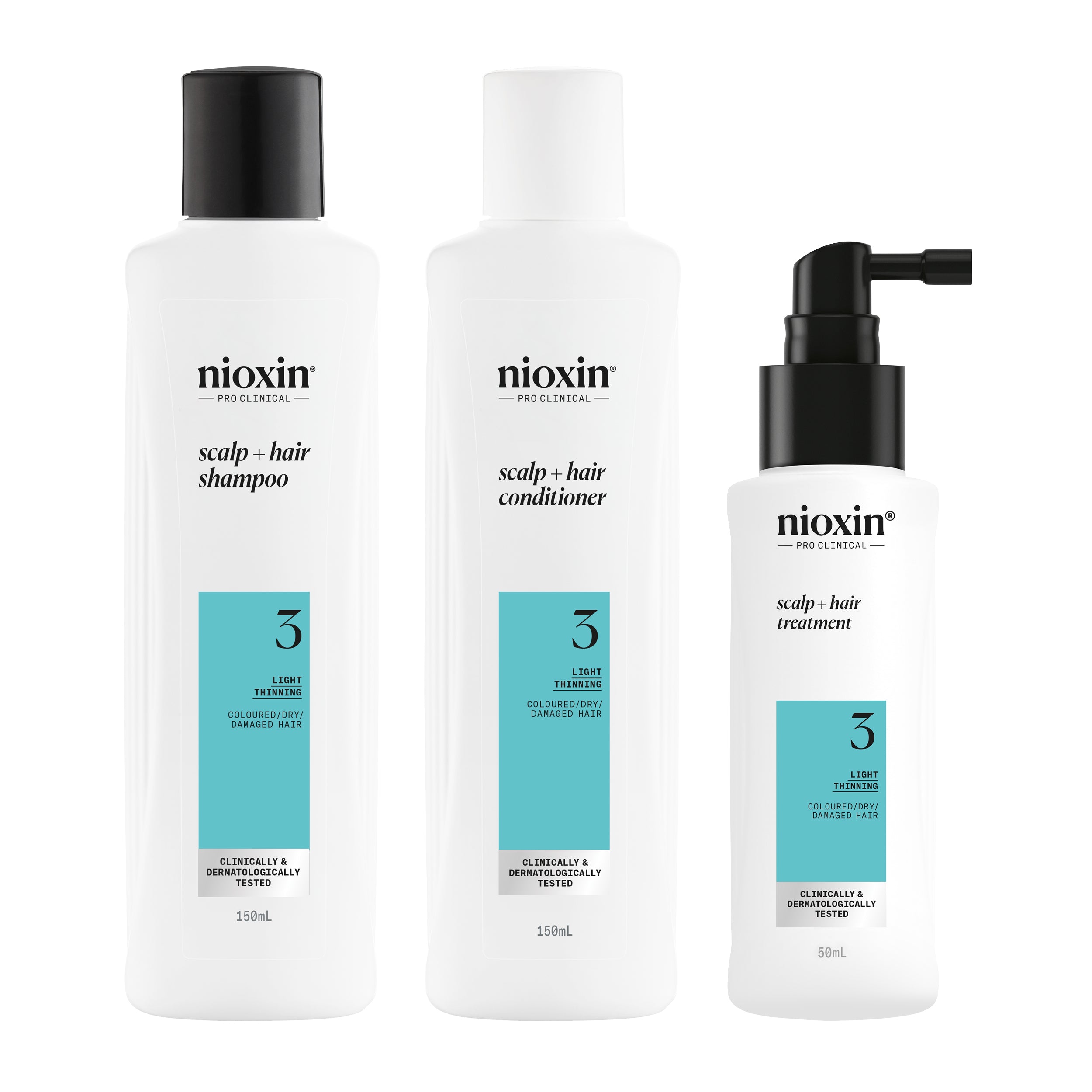 Wella Professional Nioxin Kit System 3 for Coloured Treated  Hair with Light Thinning