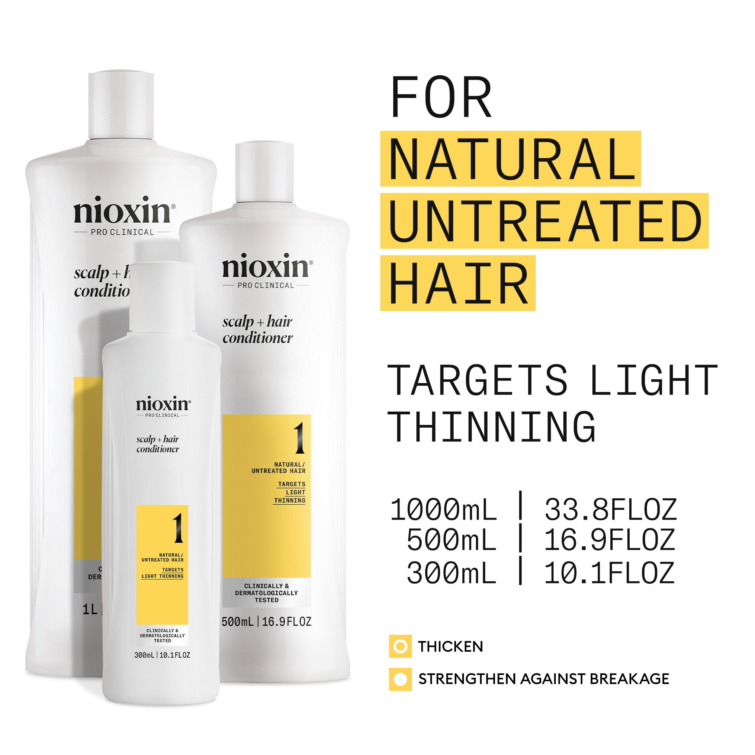 Wella Professional Nioxin Cleanser Conditioner System 1 for Natural Hair with Light Thinning