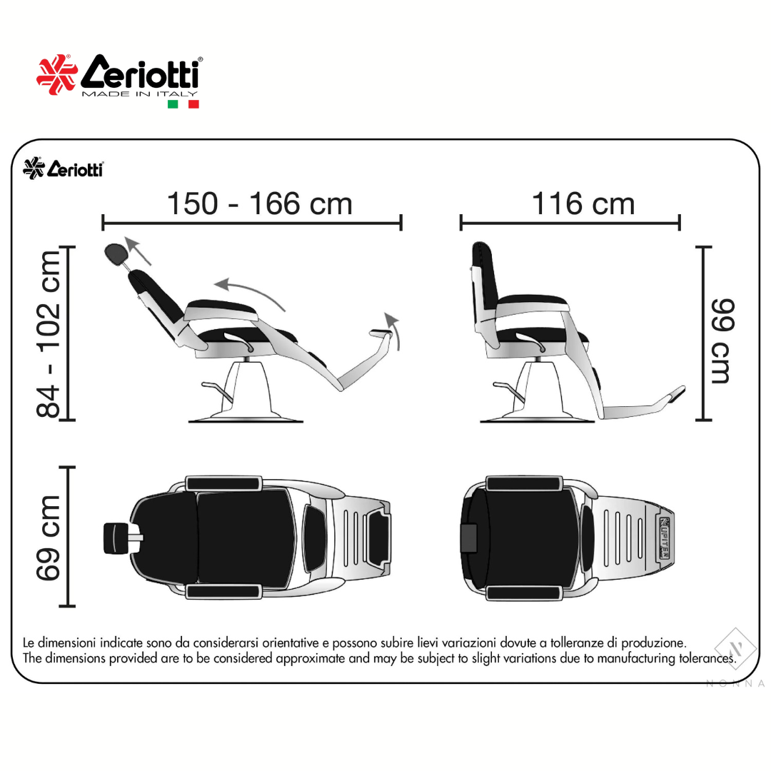 Ceriotti Limited 388 Barber Chair - Colored Upholstery