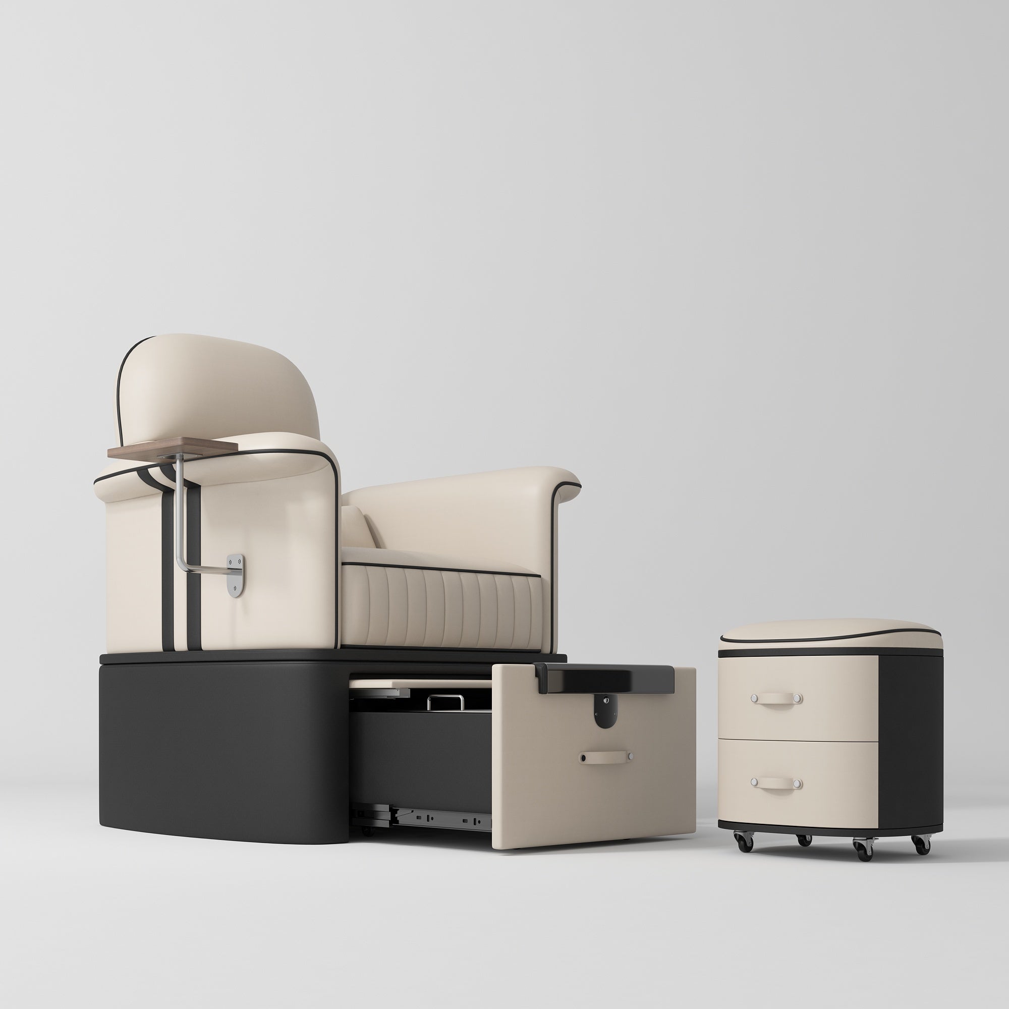 SkinMate Edge Pedicure Beauty Chair Classic Beige