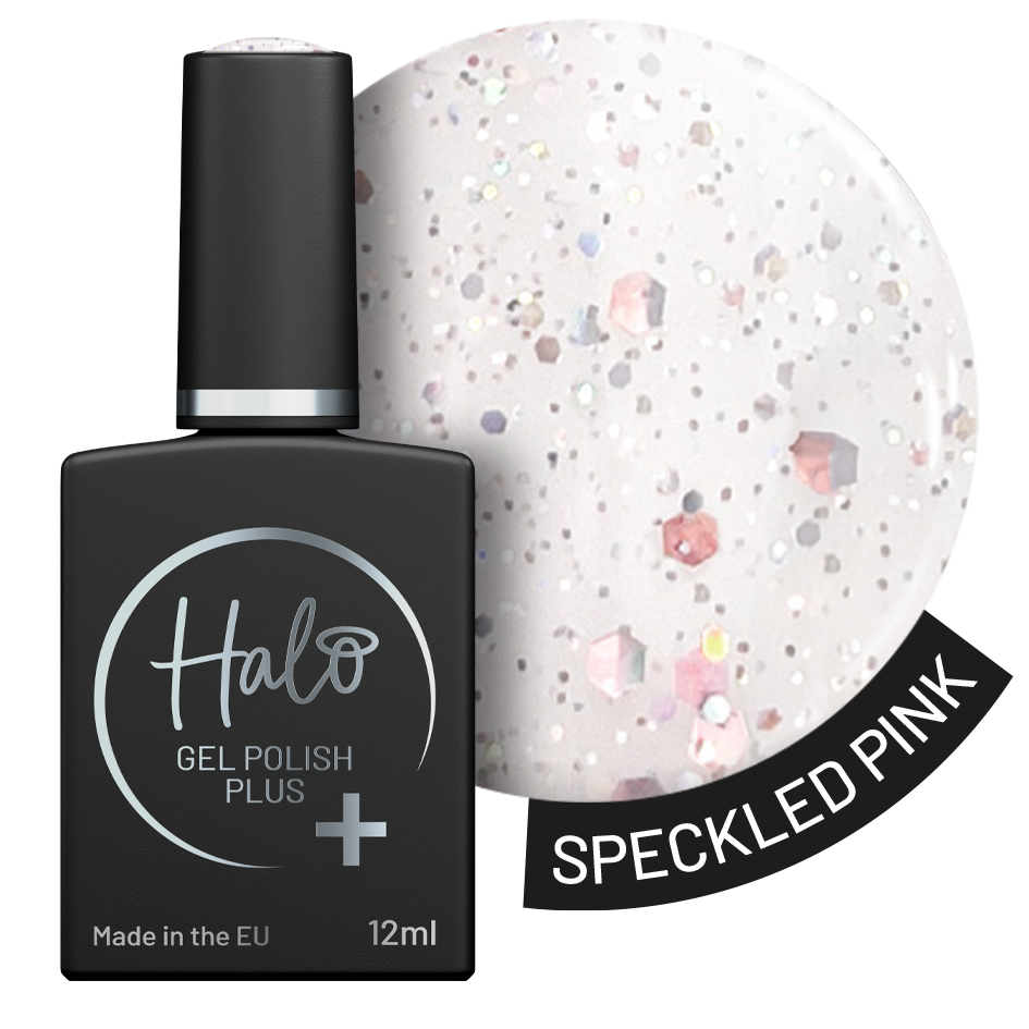 Halo Gel Polish Plus 12ml Speckled Pink