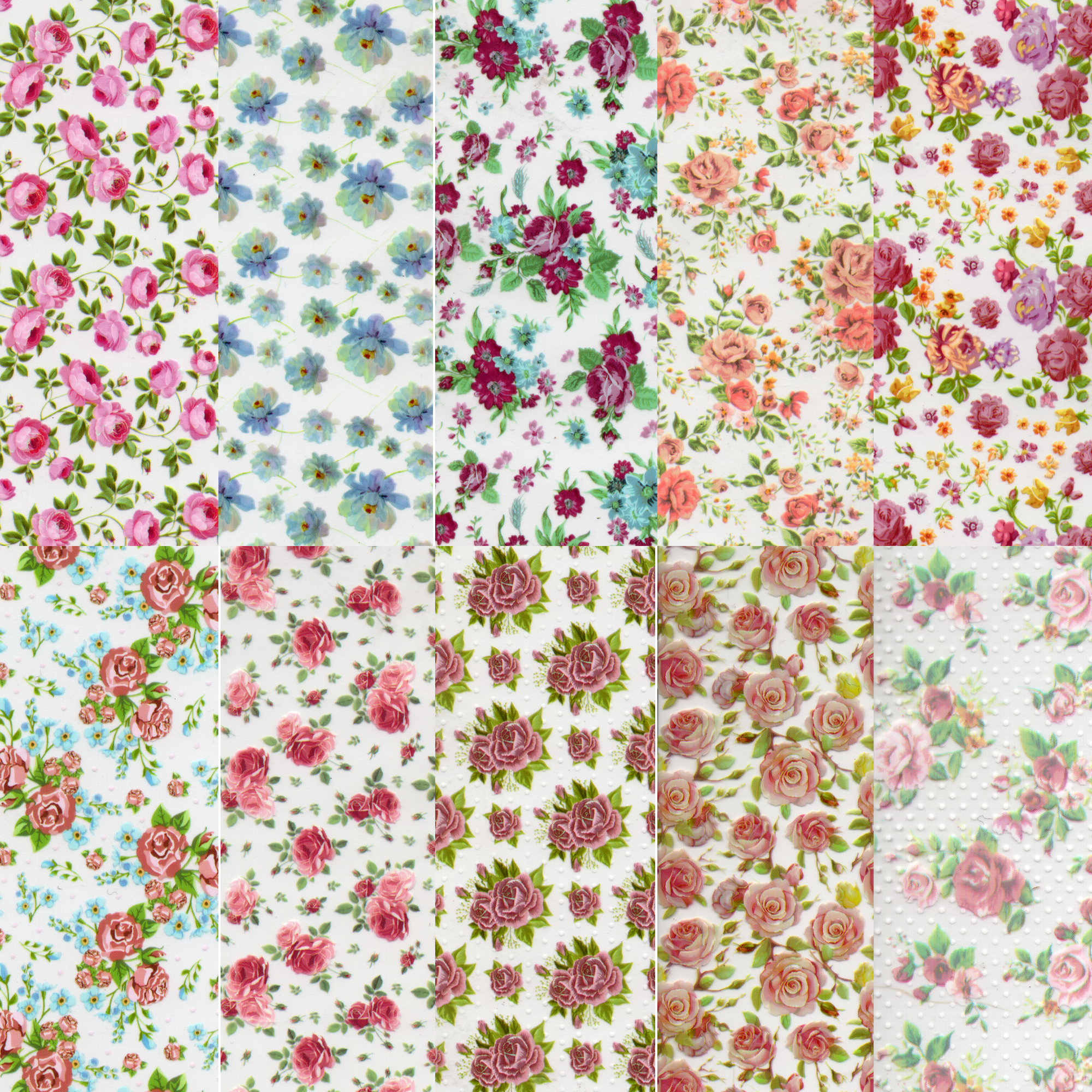 Halo Create Nail Foils Vintage Floral (10)