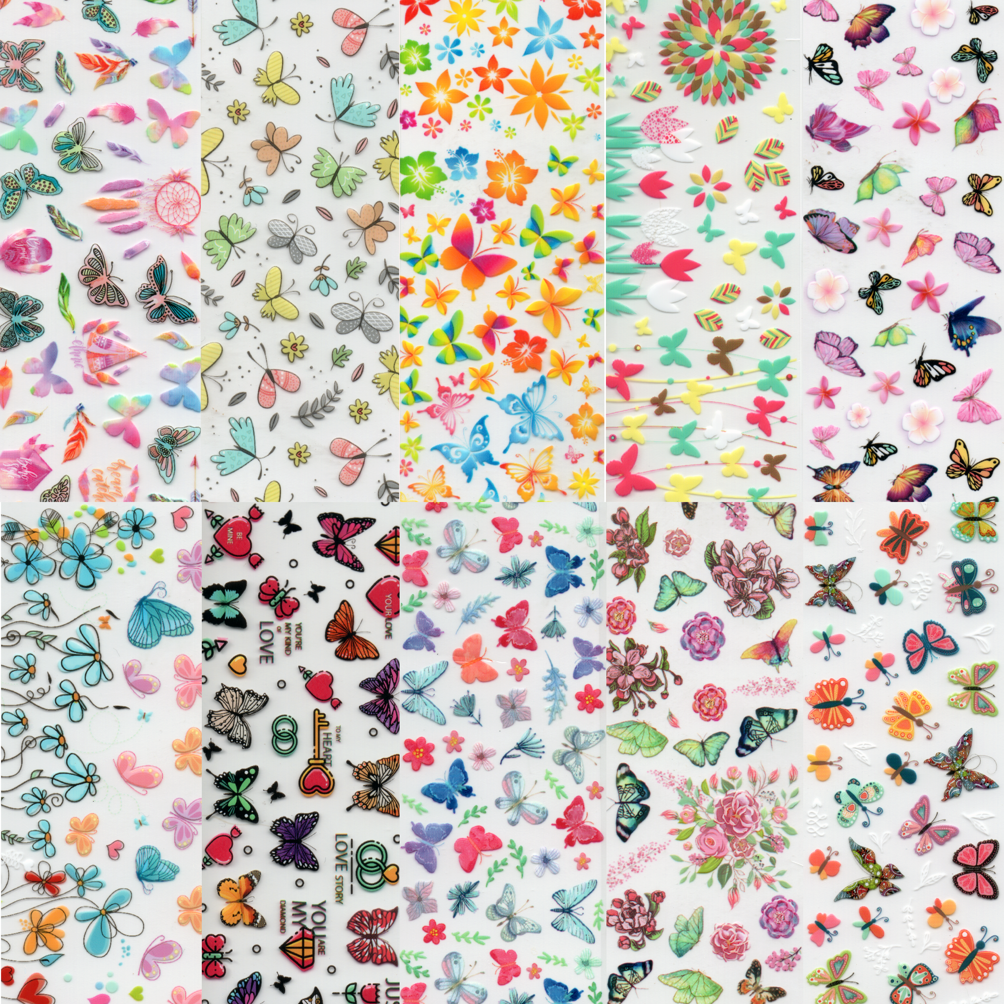 Halo Create Nail Foils Butterflies (10)
