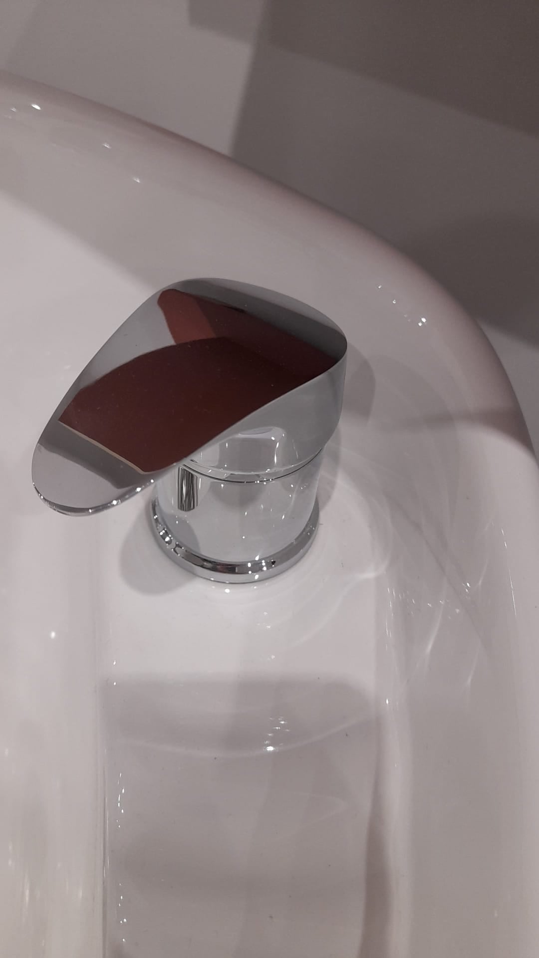 Ayala Frontwash Basin with Tap and Handspray White