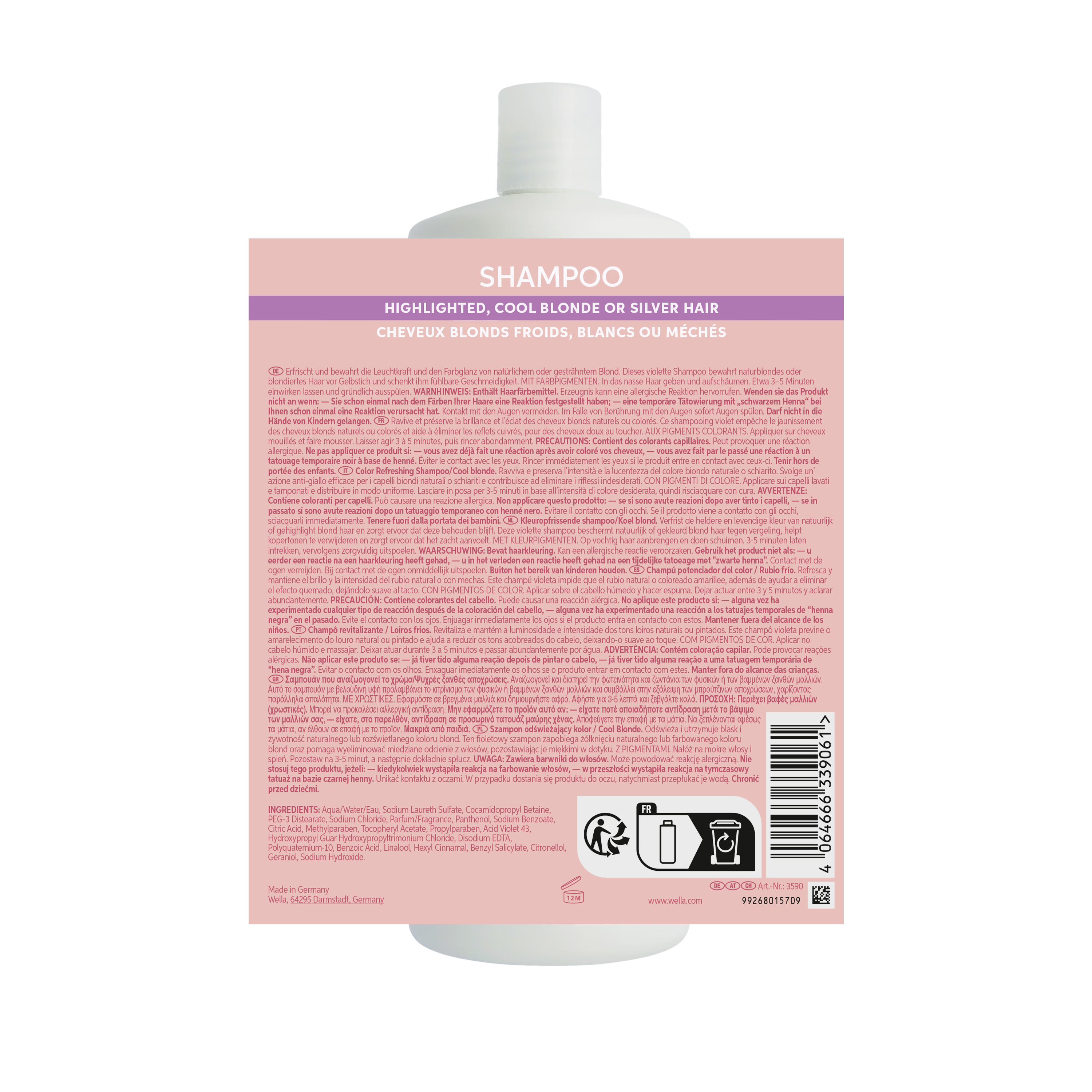 Wella Professionals Invigo Blonde Recharge Shampoo 1000ml