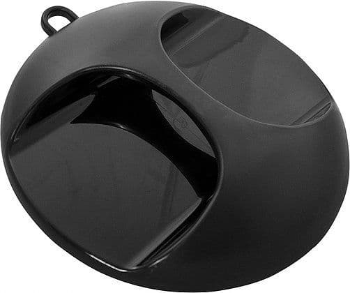 Black Round  Hand Held Back Mirror Hairdressing Mirror with Fixing Bracket and Screws