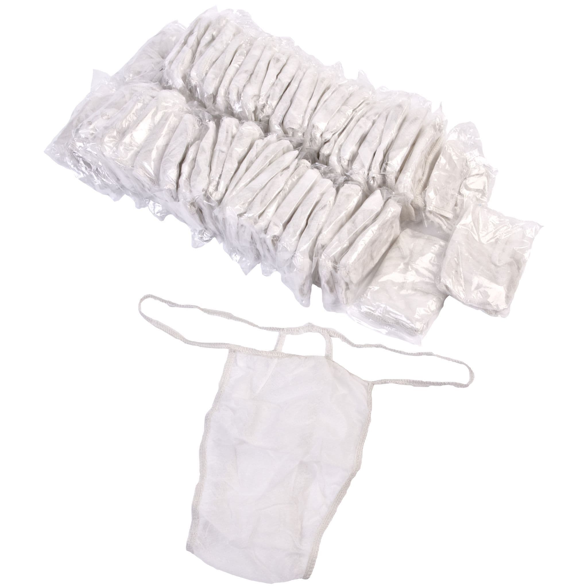 White Disposable G-Strings White (50)