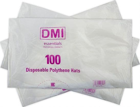 DMI Disposable Polythene Clear Hats 100