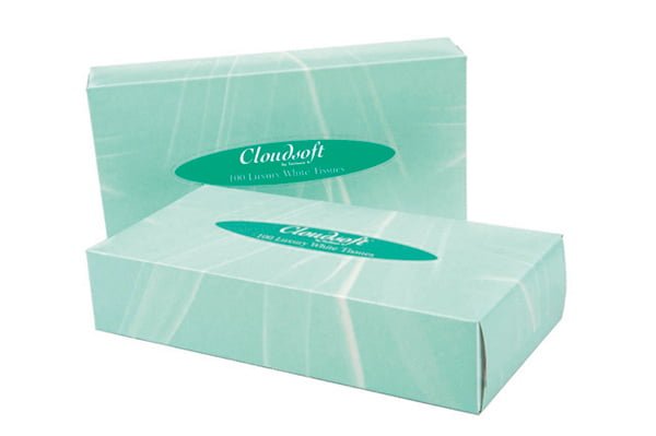 Cloudsoft 2 ply White Luxury Facial Tissues