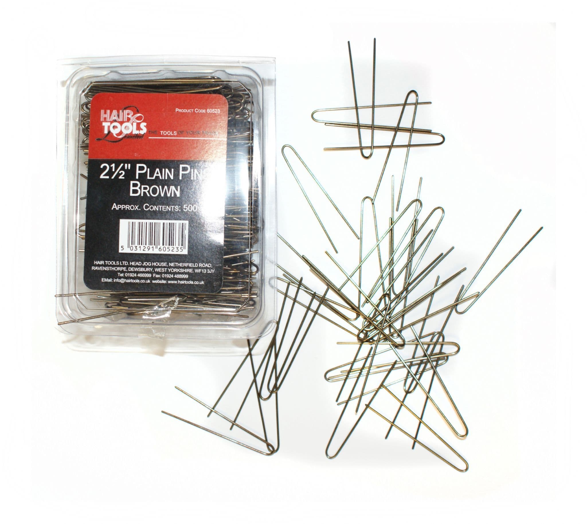 Hairtools 2.5" Plain Pins Brown (500)