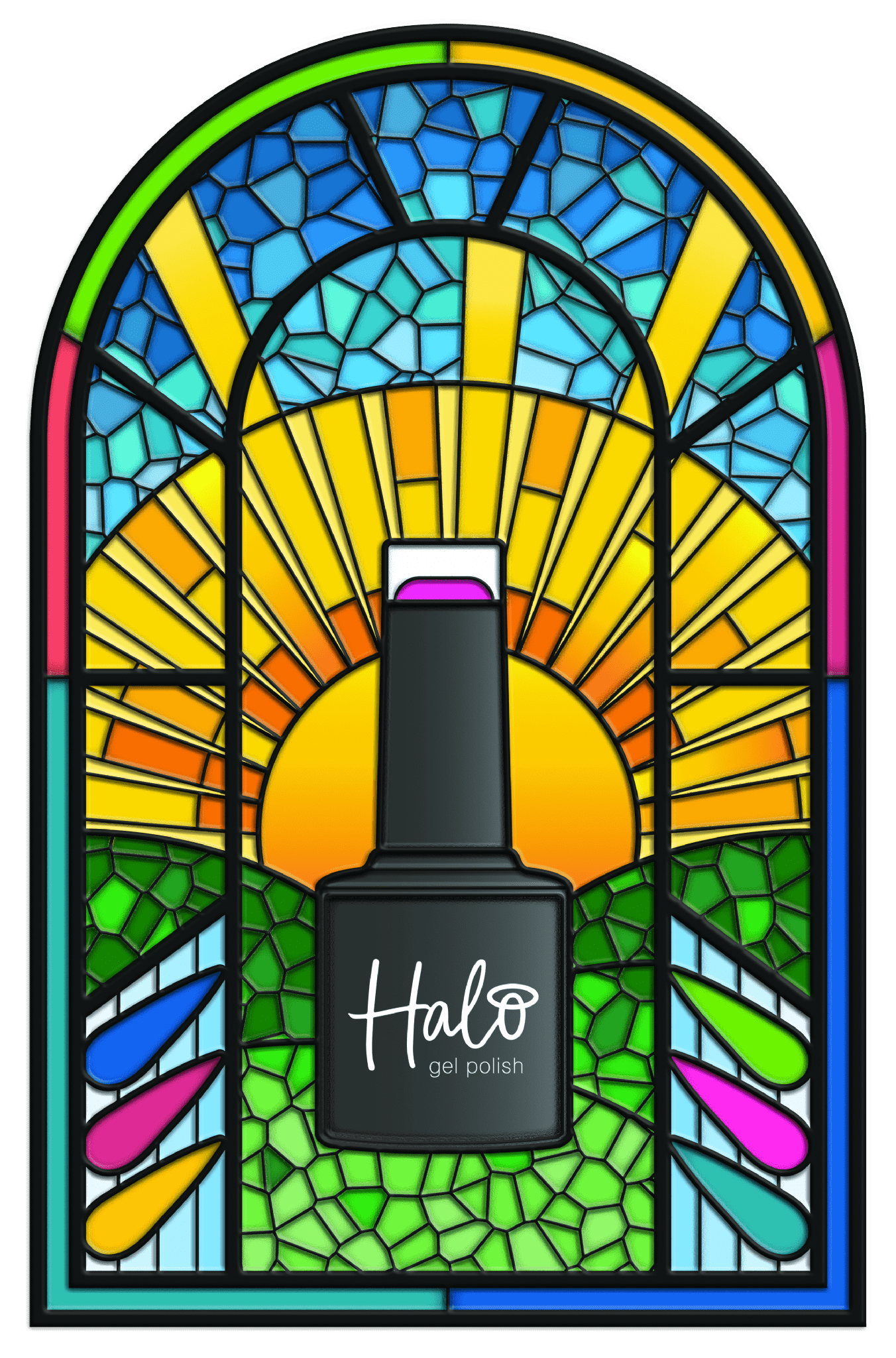Halo Gel Polish Stained Glass Full Collection 8ml