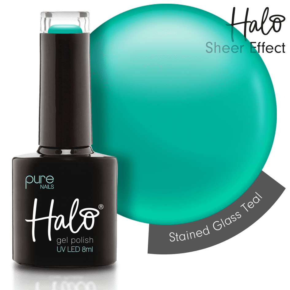 Halo Gel Polish Stained Glass Teal  8ml