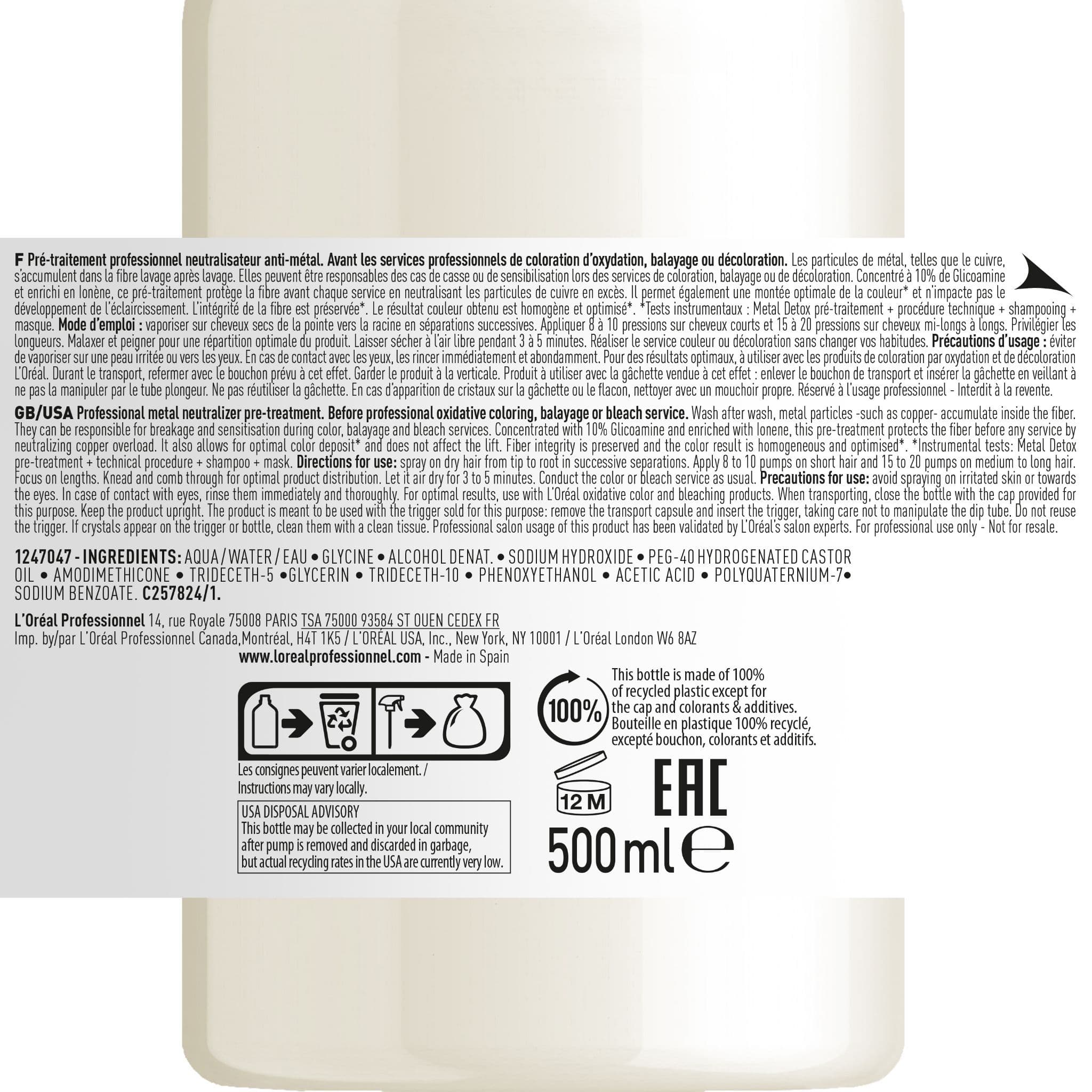 L'Oréal Professionnel Serie Expert Metal Treatment Spray 500ml