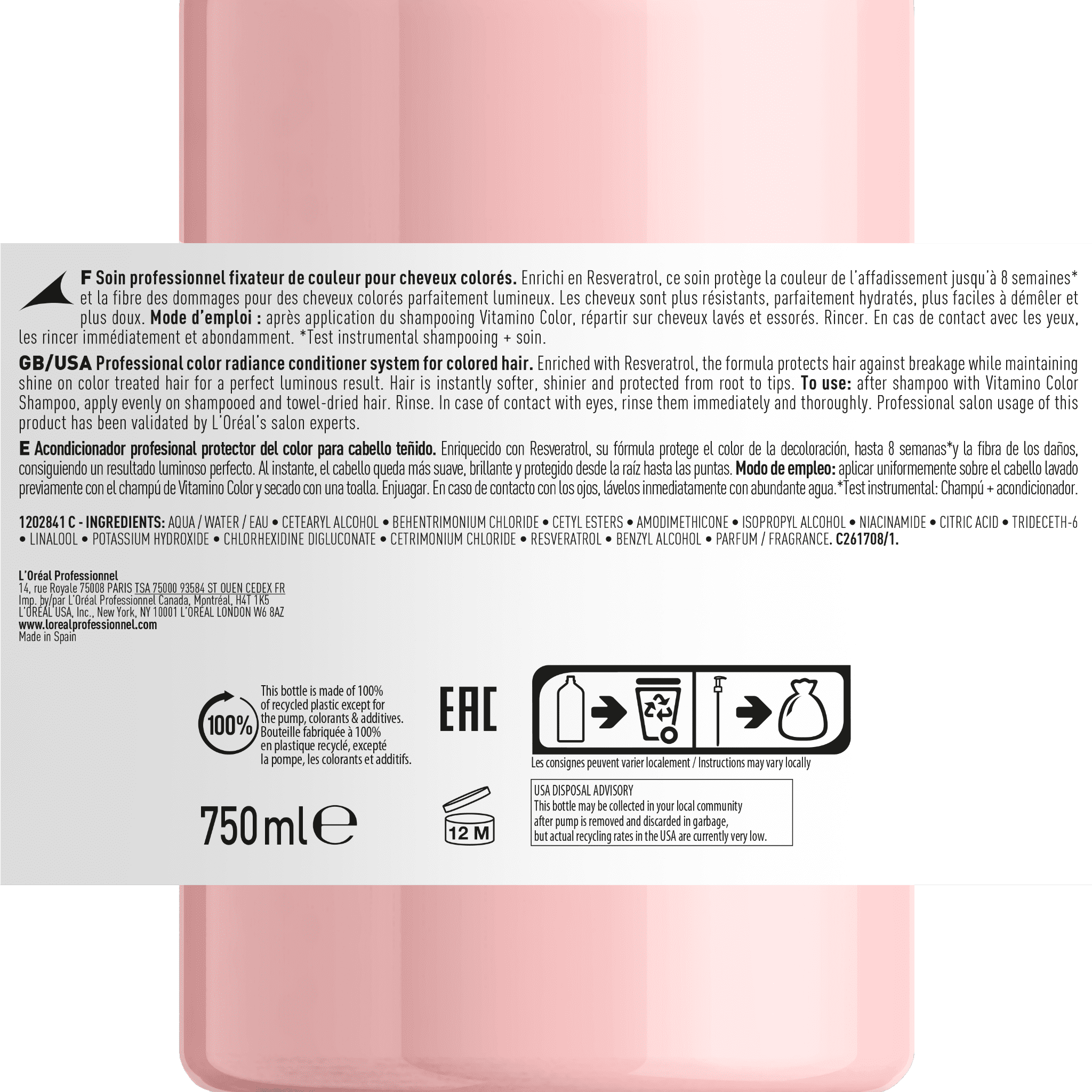 L'Oréal Professionnel Serie Expert Vitamino Conditioner 750ml