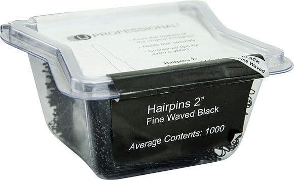 LJ 2" Fine Waved Pins Black (500)