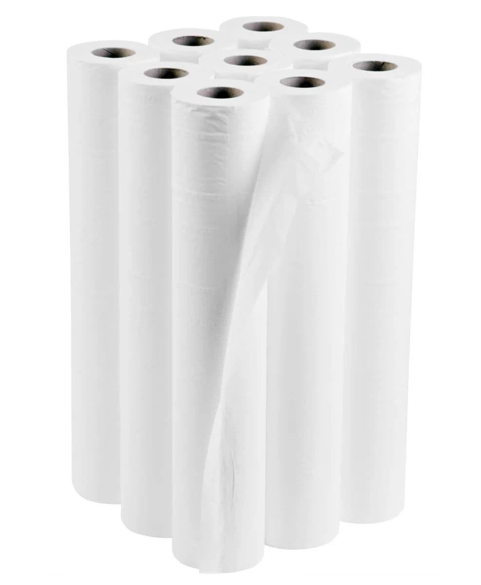 White 2 Ply Couch Roll 20" x 50m (Case of 9)