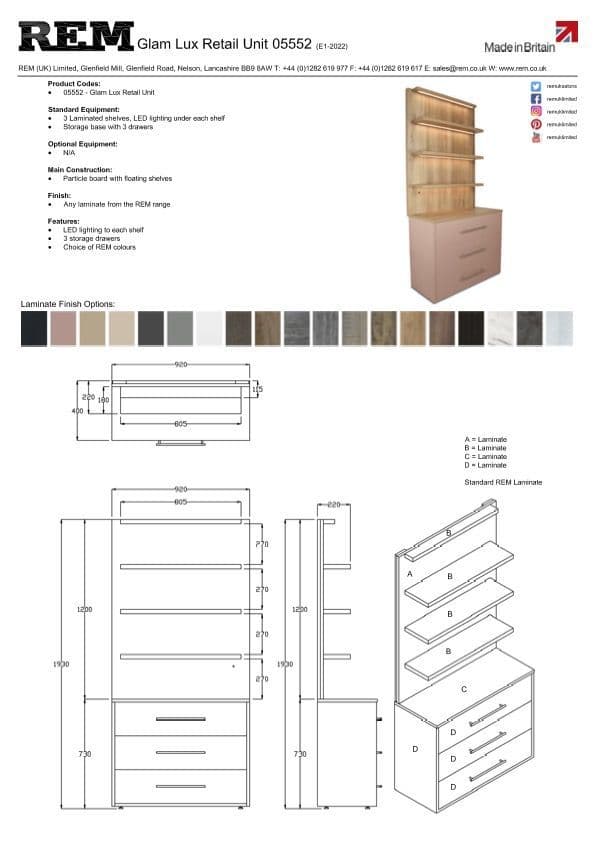 Rem Store/unit REM Glam Lux Retail Unit and Store – Better Salon Supplies