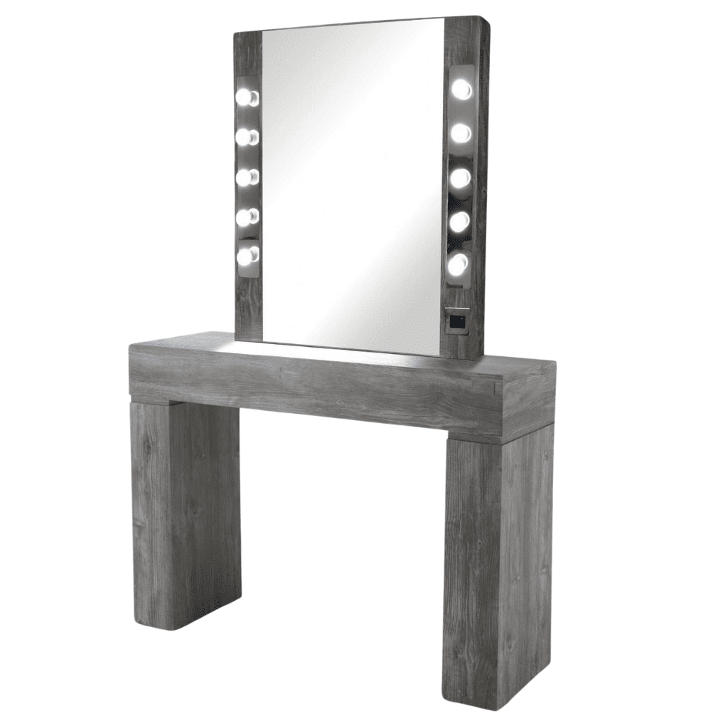 REM Hollywood Freestanding 2 Position Wall Unit with Make Up Mirror