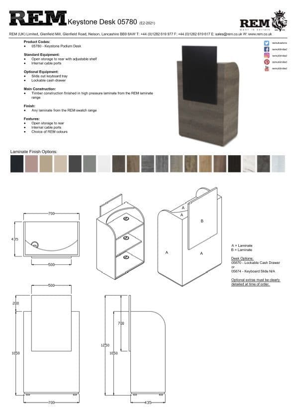 REM Keystone Reception Desk