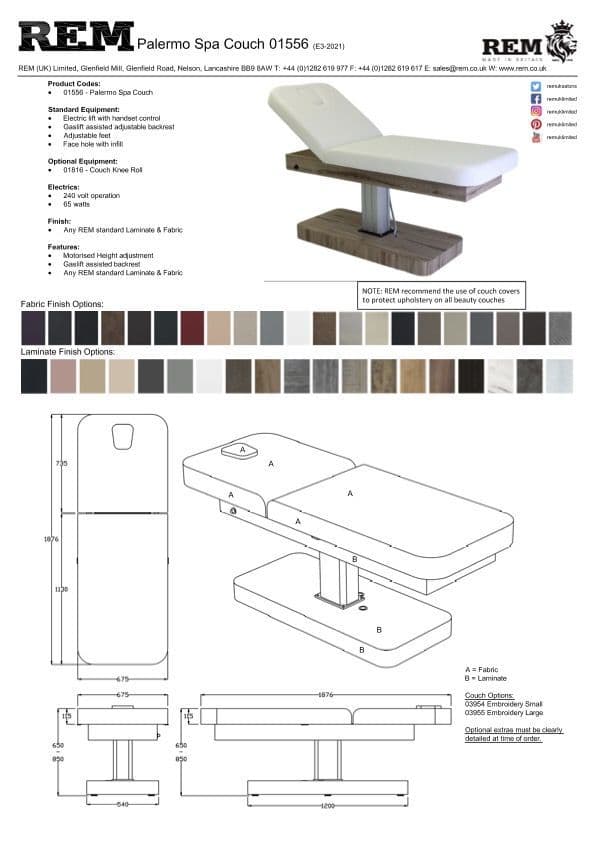 REM Palermo Electric Massage Bed