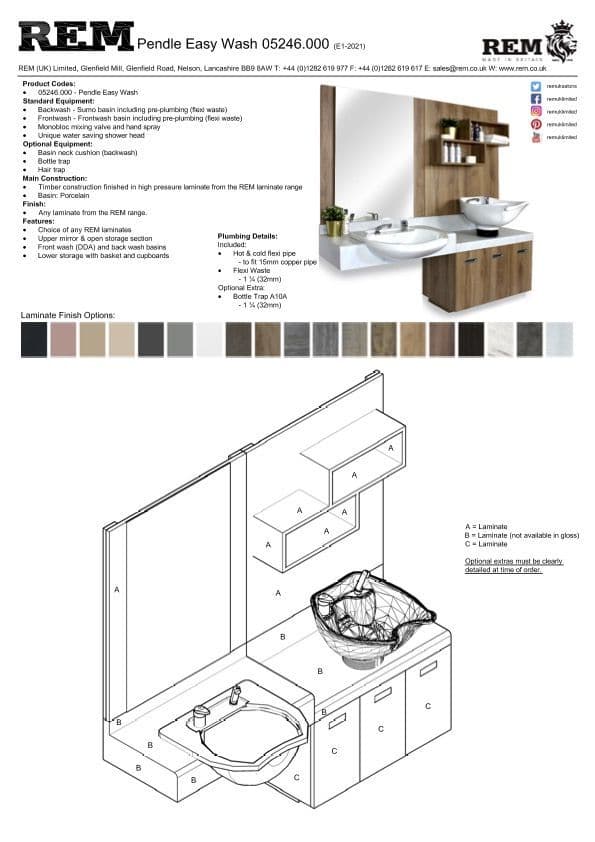 REM Pendle Easy Wash DDA Unit