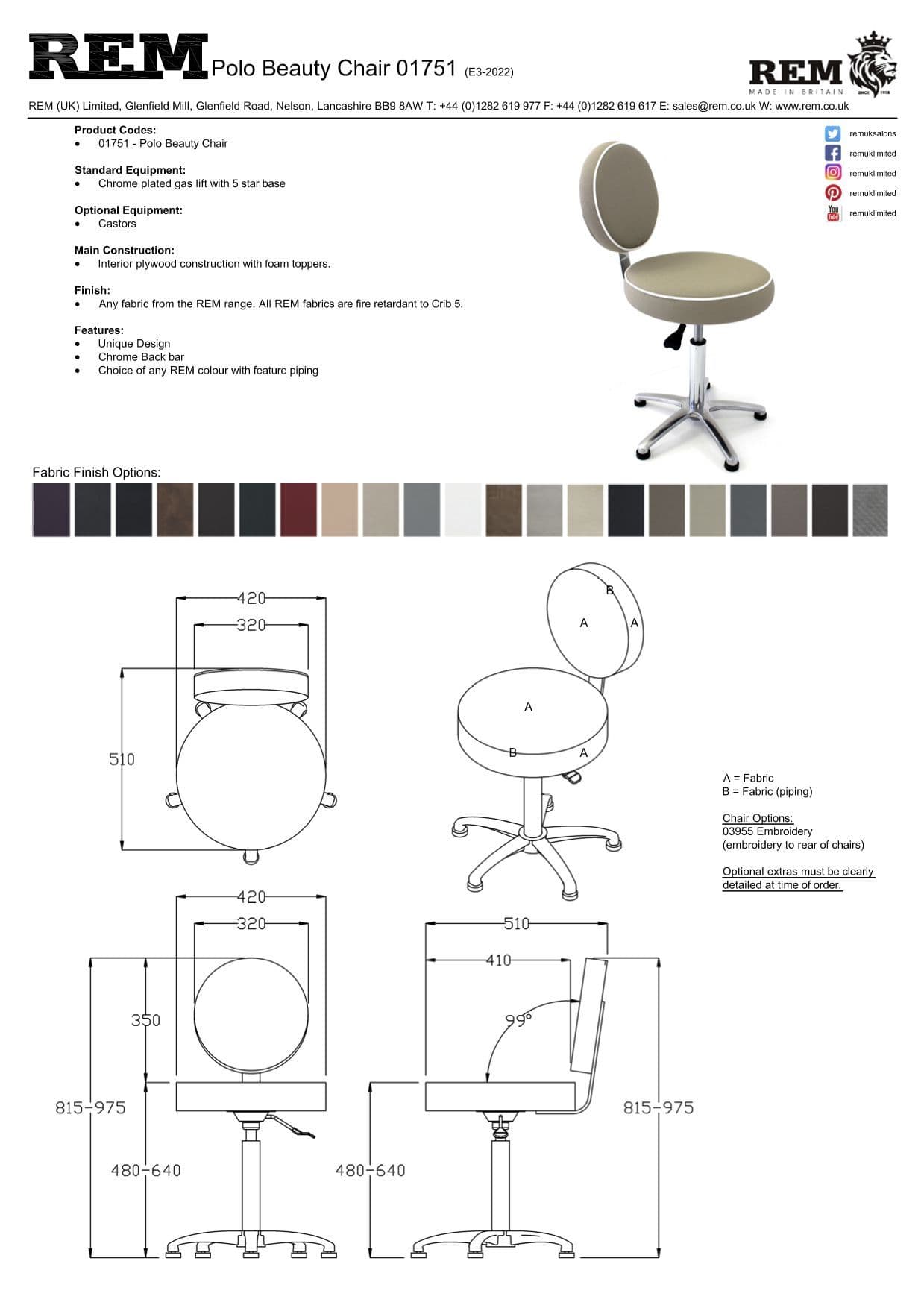 REM Polo Beauty Seat