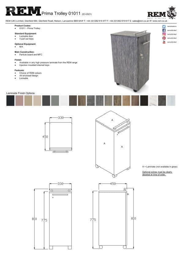 REM Prima Beauty Trolley