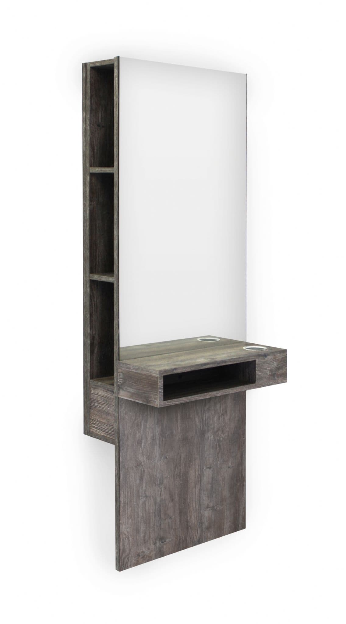 Rem Store/unit REM Rimini Wall Mounted Styling Unit with Rear Storage No Lower Mirror ...