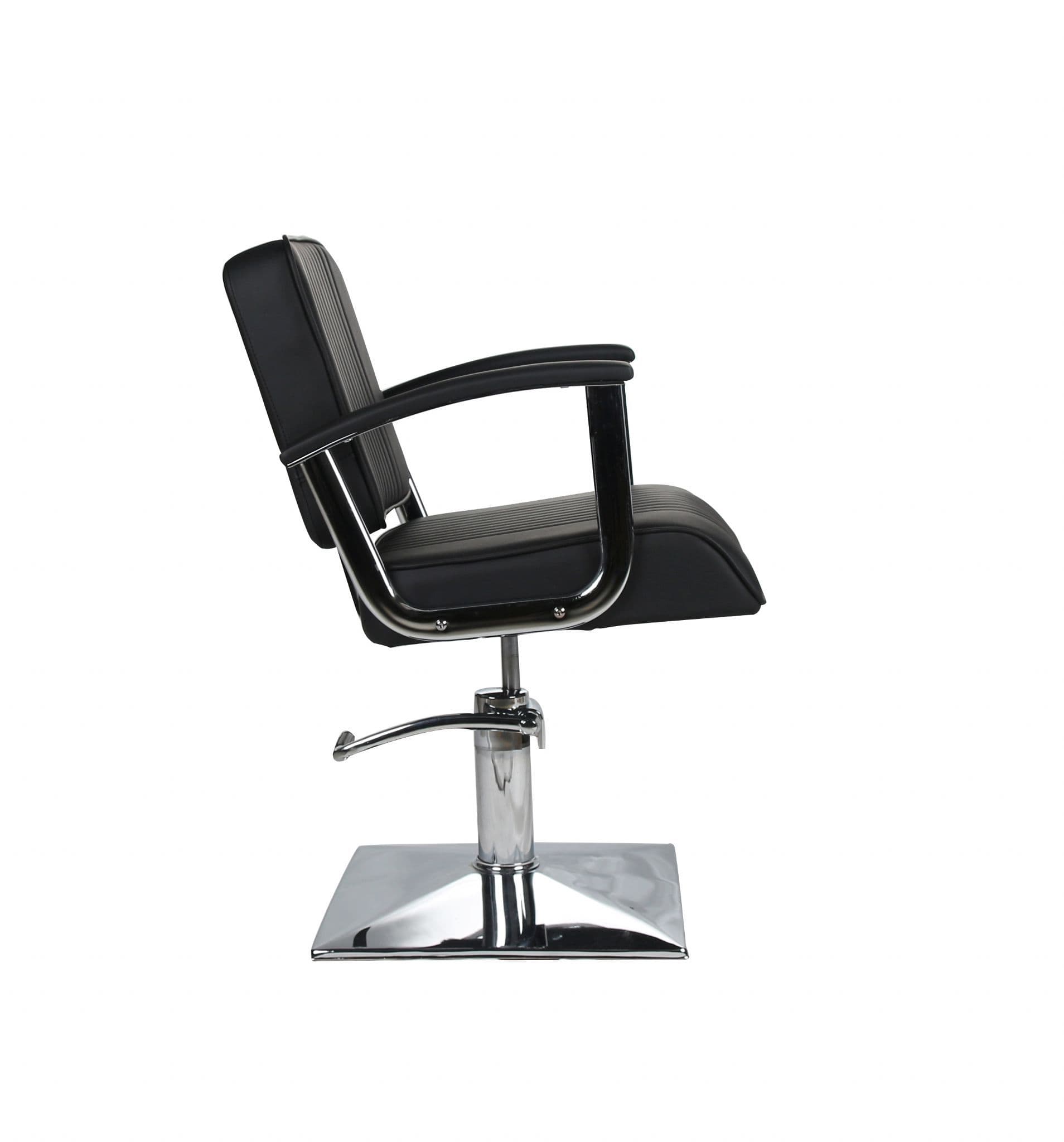 Salon Fit Madison Hydraulic Chair Square Base Grey with White Piping