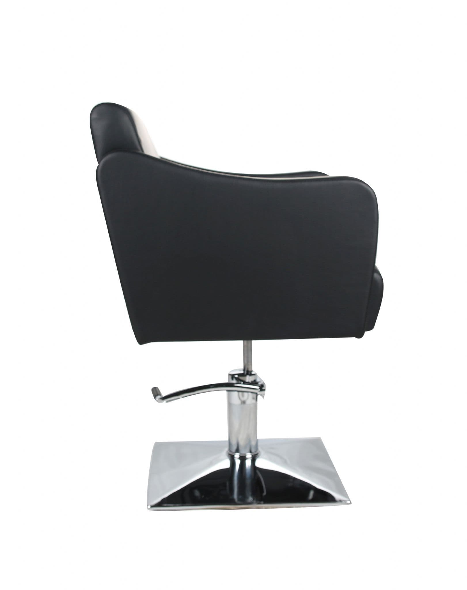 Salon Fit Manhattan Hydraulic Hairdressing Chair Black Square Base