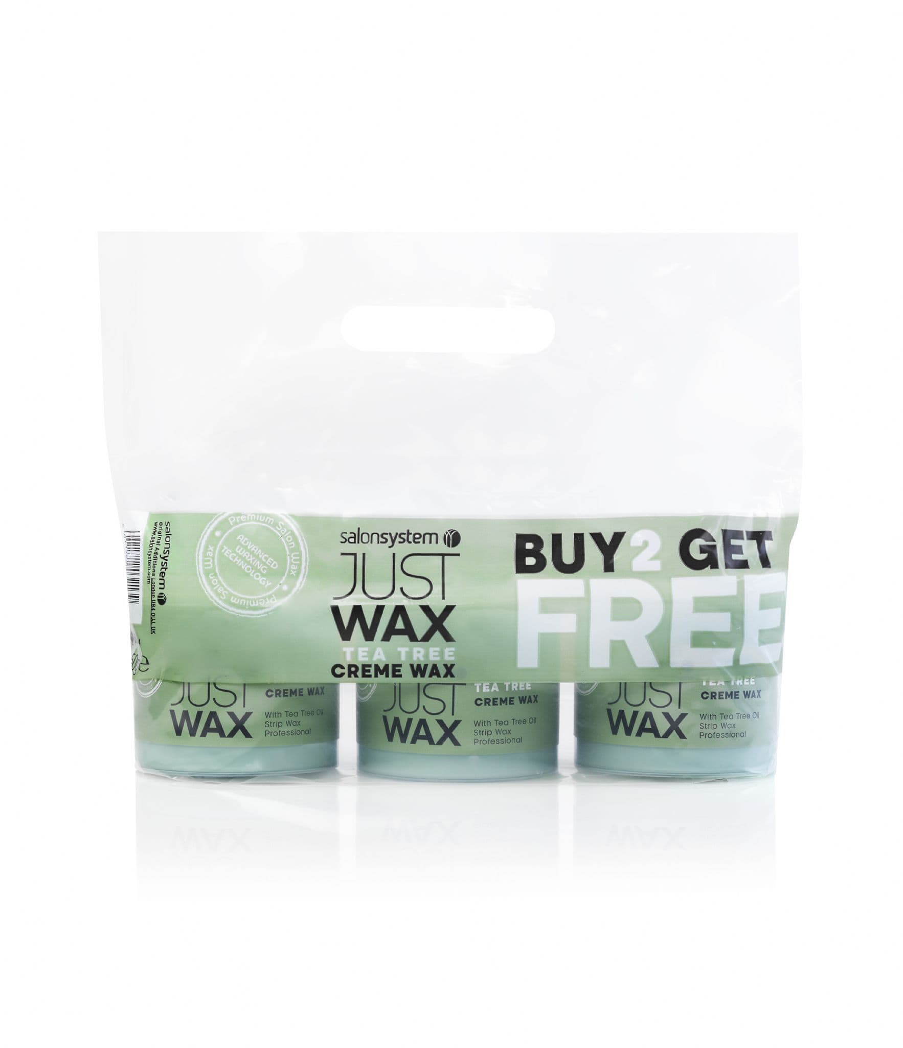 Salon System Just Wax Tea Tree Creme Wax SAVE 25% PROMO PACK