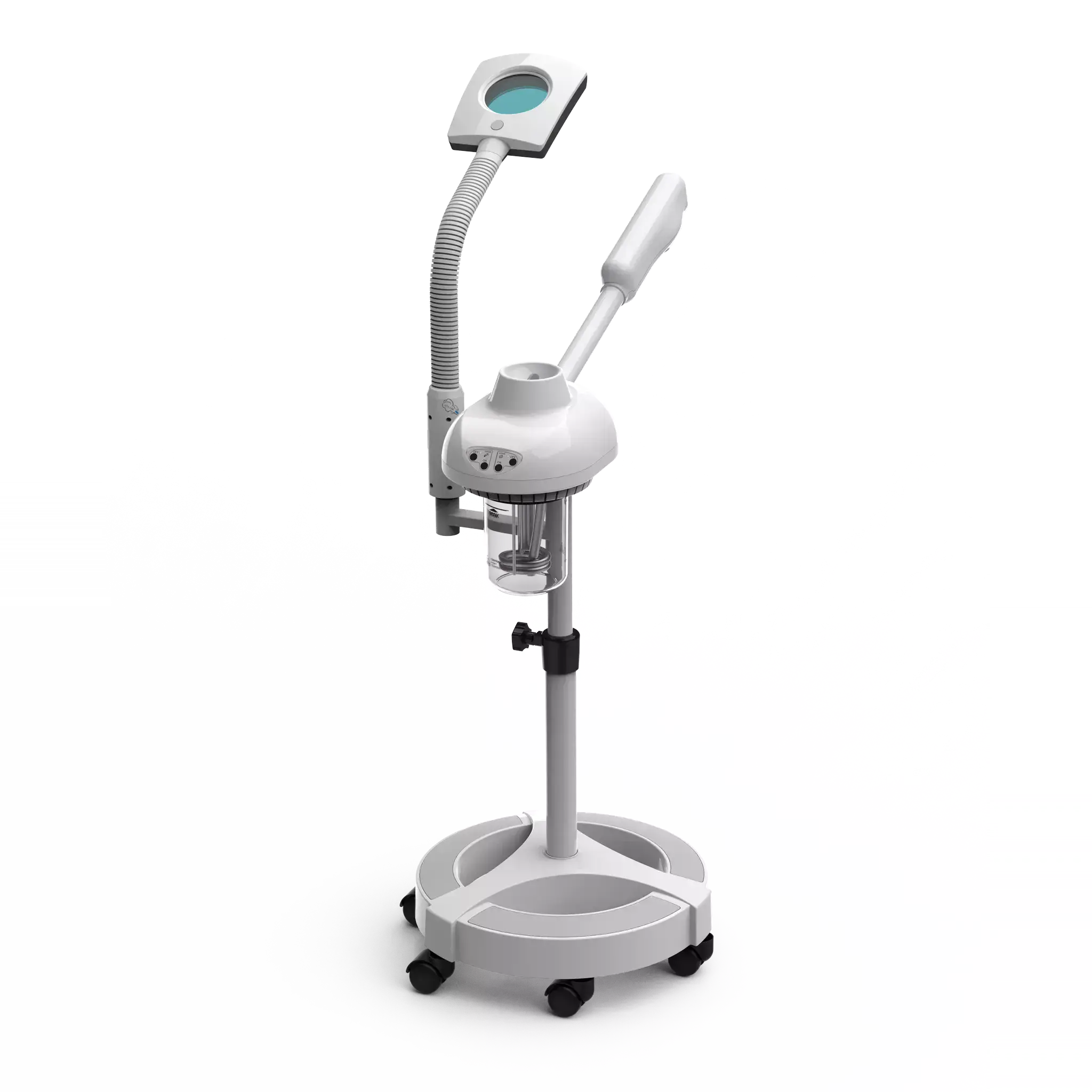 SkinMate Facial Steamer with LED Mag Lamp White
