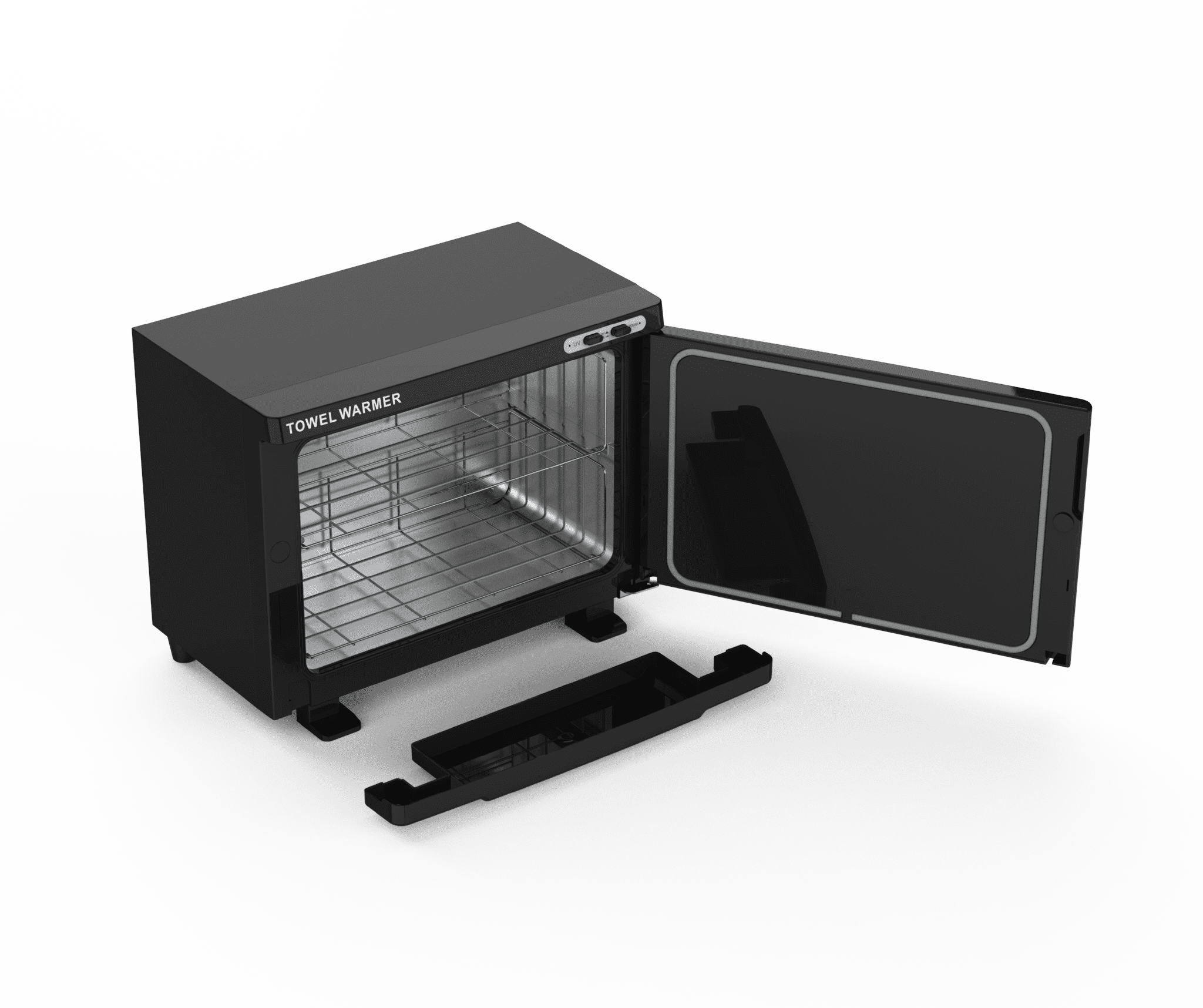 SkinMate Large Hot Towel Cabinet Black