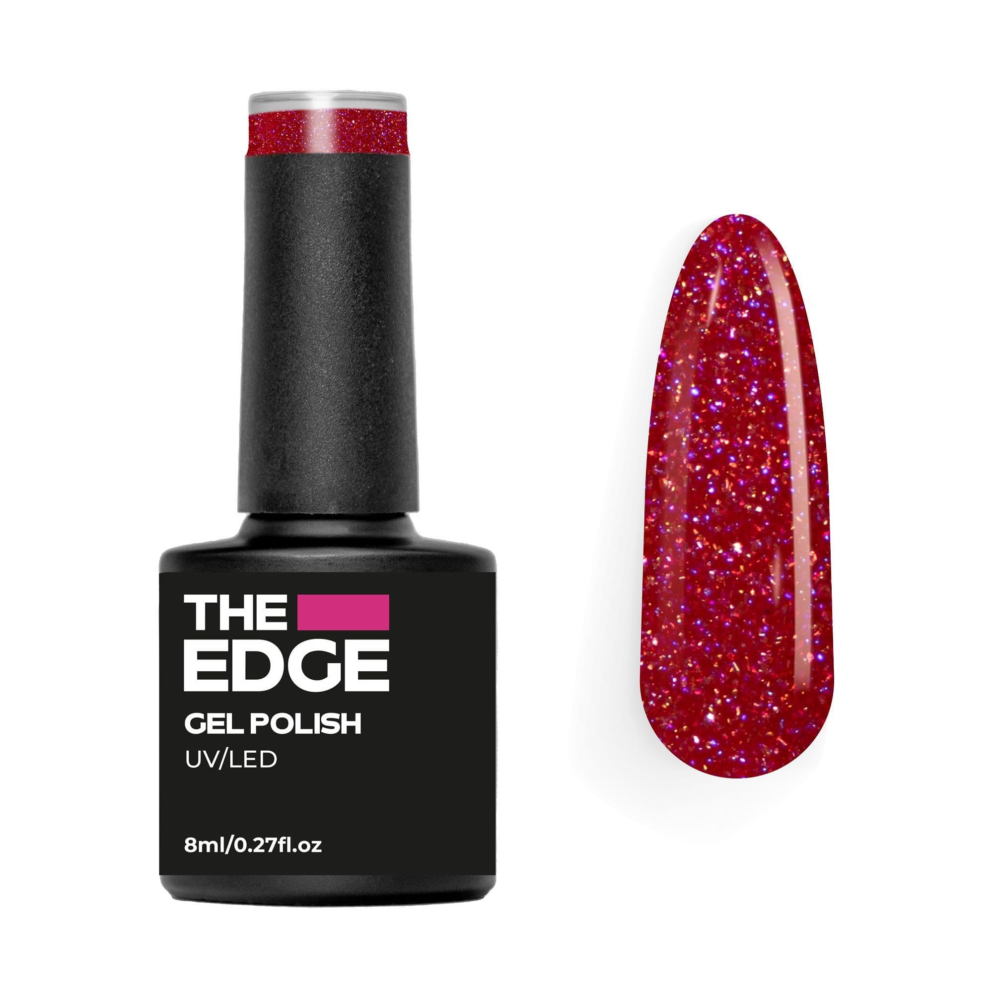 The Edge The Cherry Pink Glitter Gel Polish 8ml