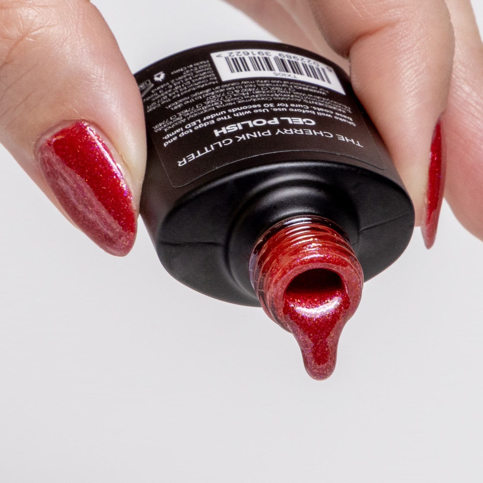 The Edge The Cherry Pink Glitter Gel Polish 8ml