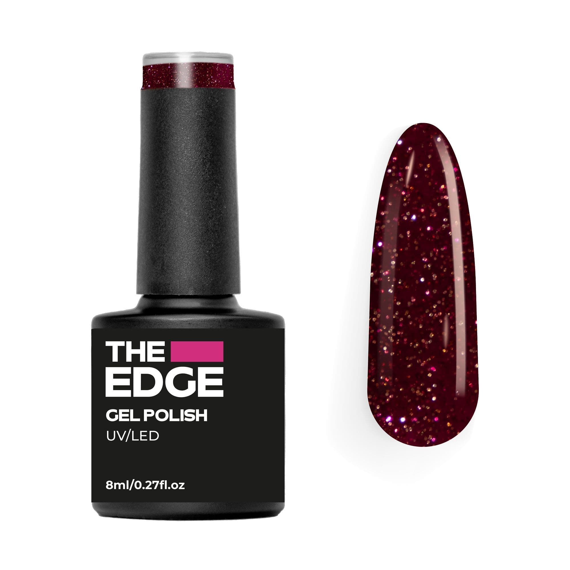 The Edge The Chestnut Glitter Gold Gel Polish 8ml