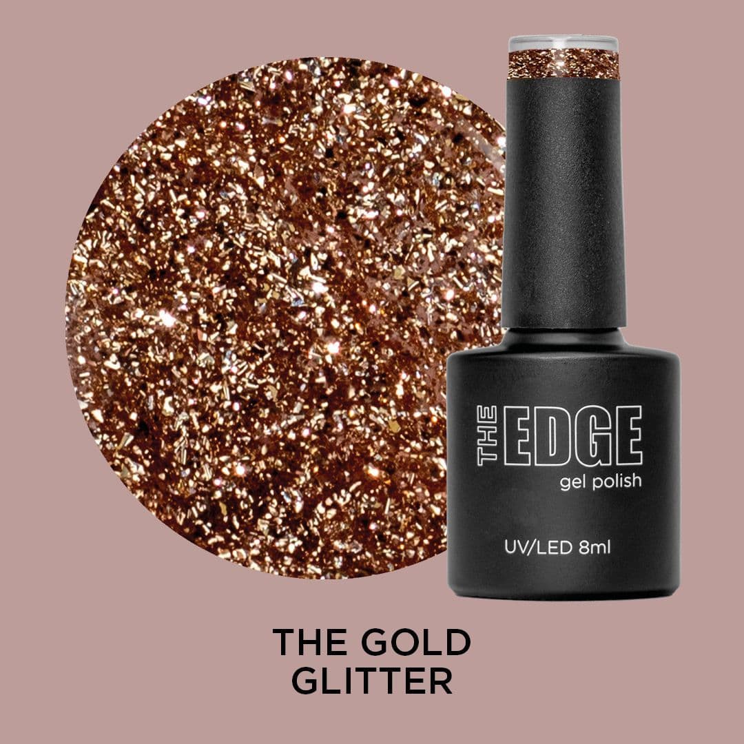 The Edge The Glitter Gold Gel Polish 8ml