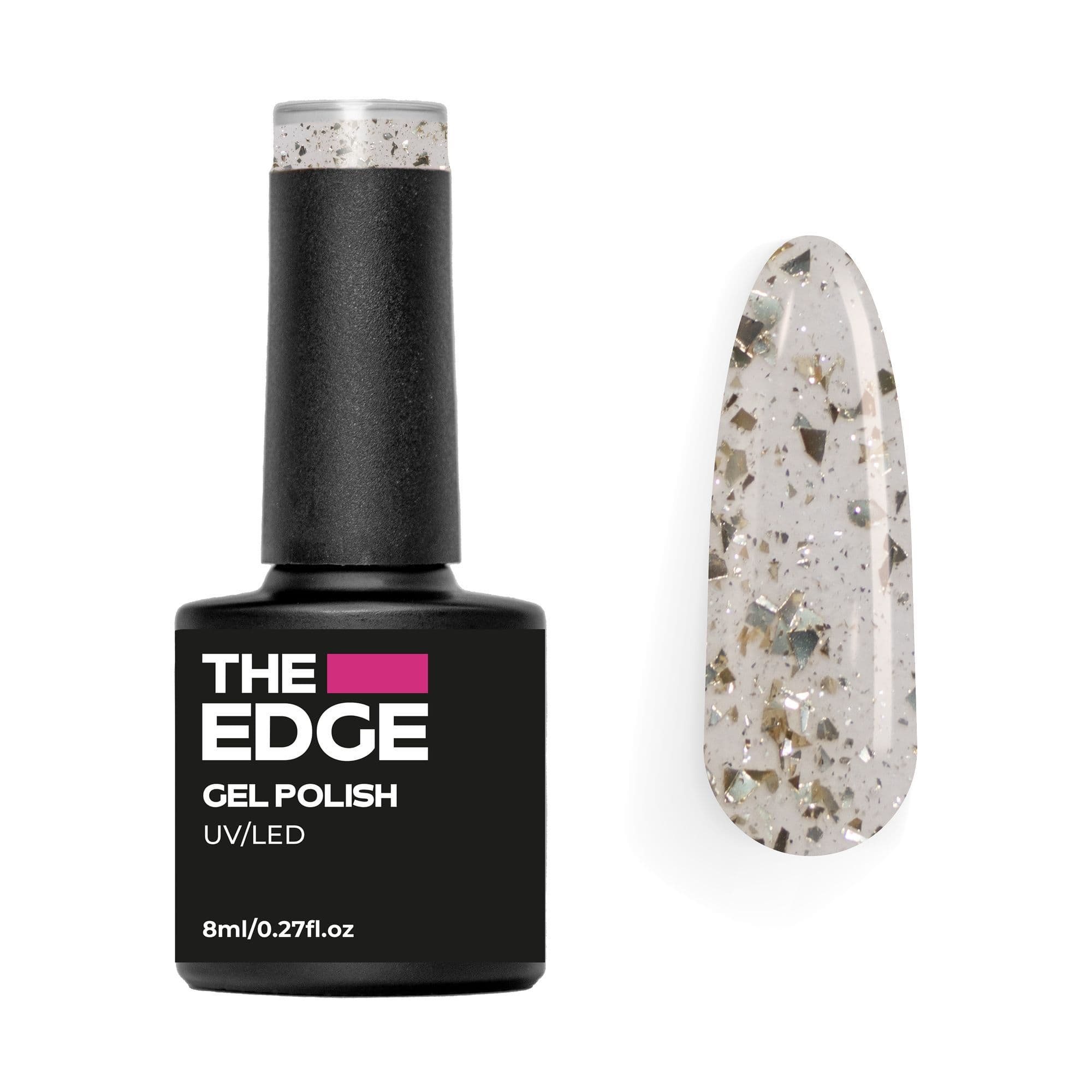 The Edge The Gold Flake Top Coat (FX) Gel Polish 8ml