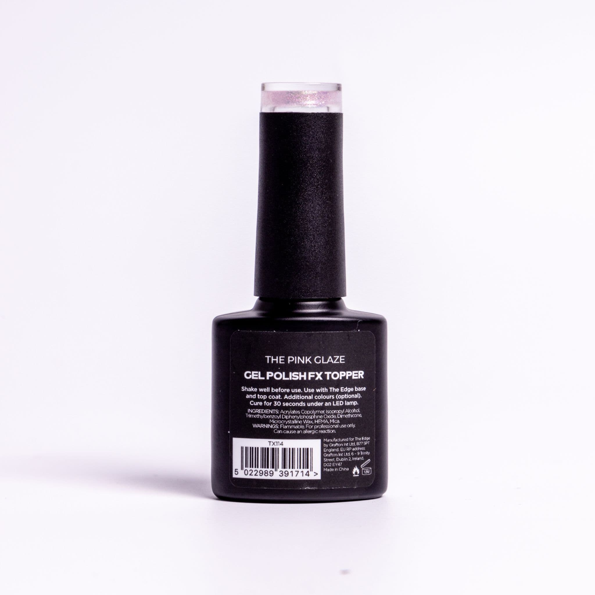 The Edge The Pink Glaze Topper (FX) Gel Polish 8ml