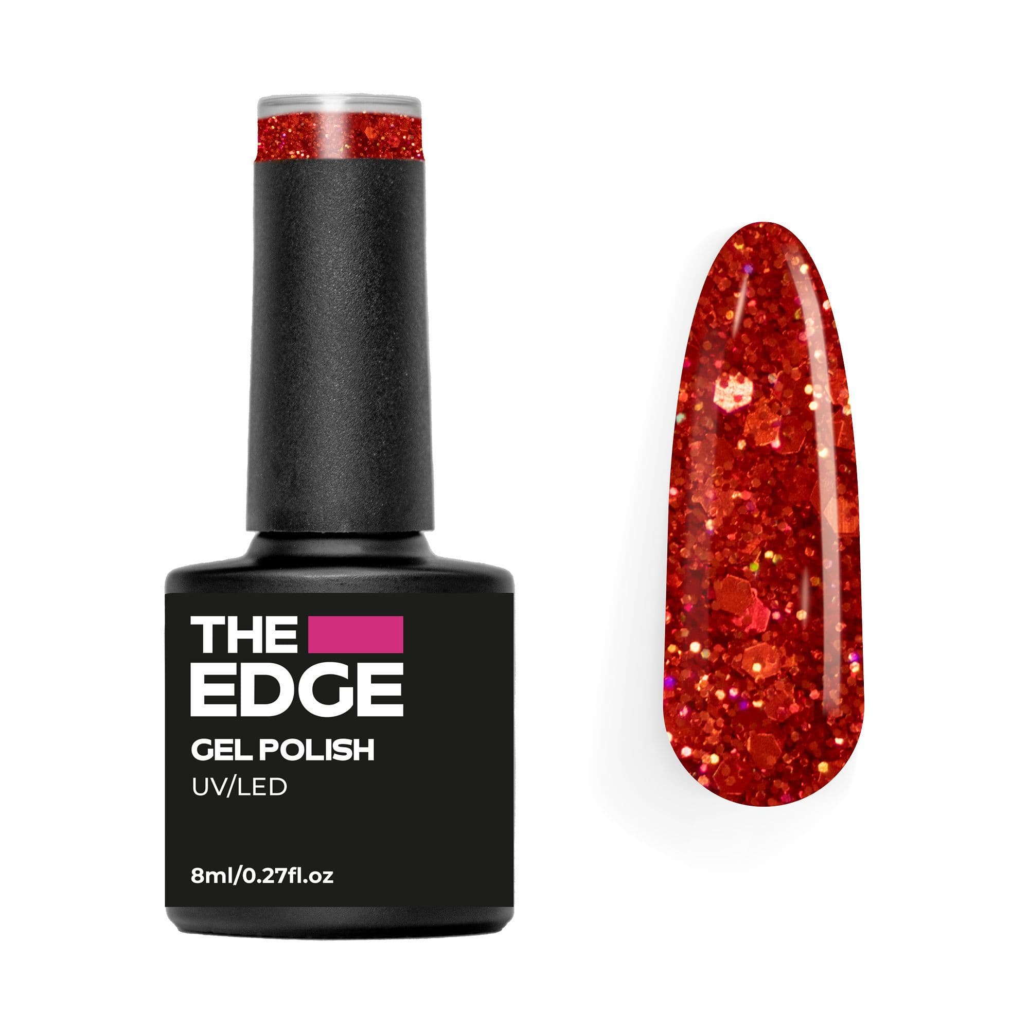 The Edge The Red Glitter Gel Polish 8ml