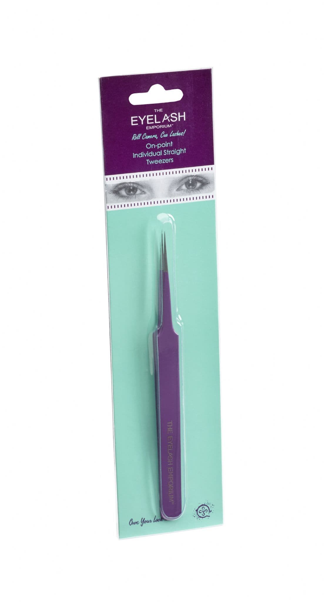 The Eyelash Emporium On-Point Straight Tweezer - Purple
