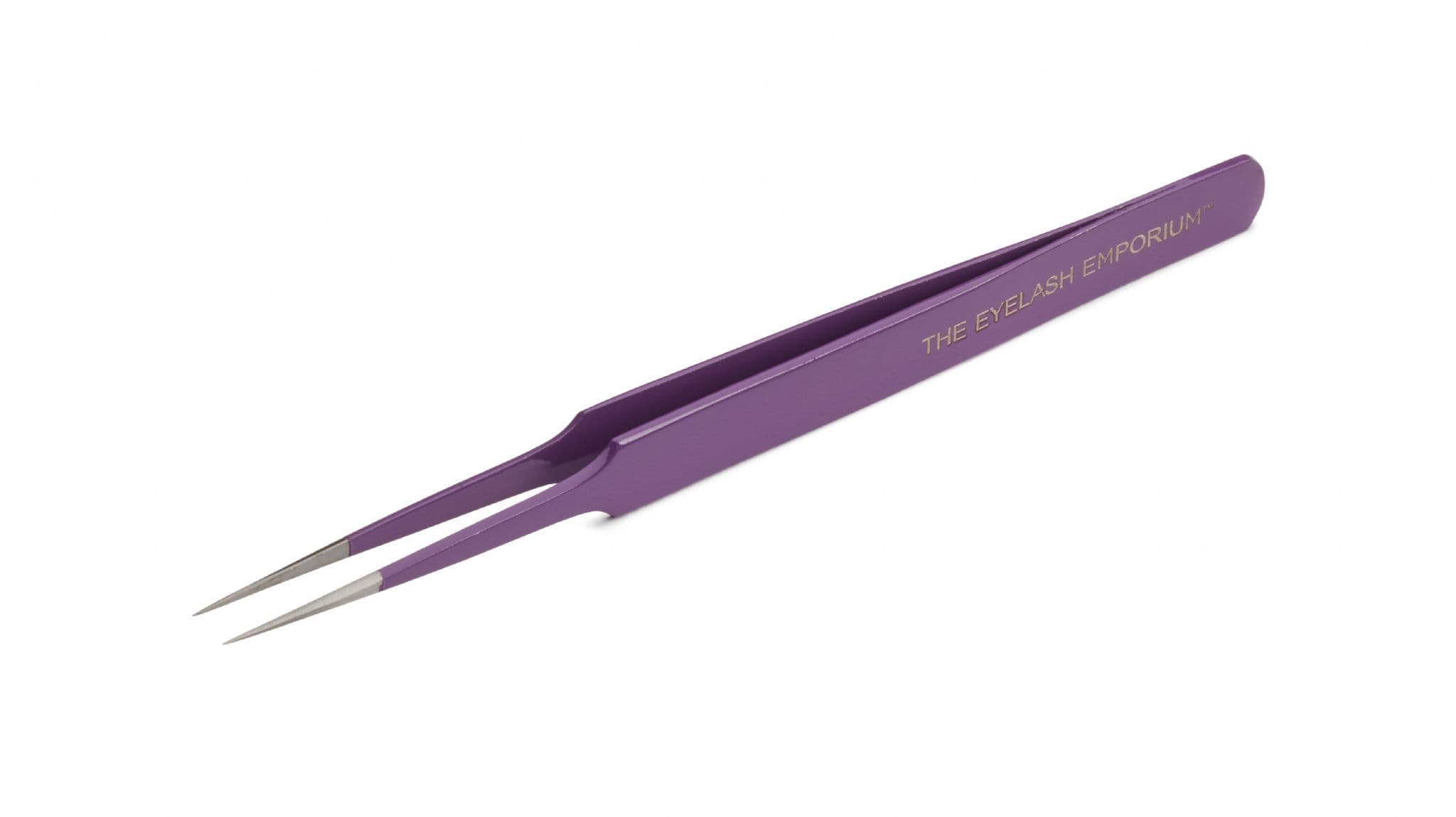 The Eyelash Emporium On-Point Straight Tweezer - Purple