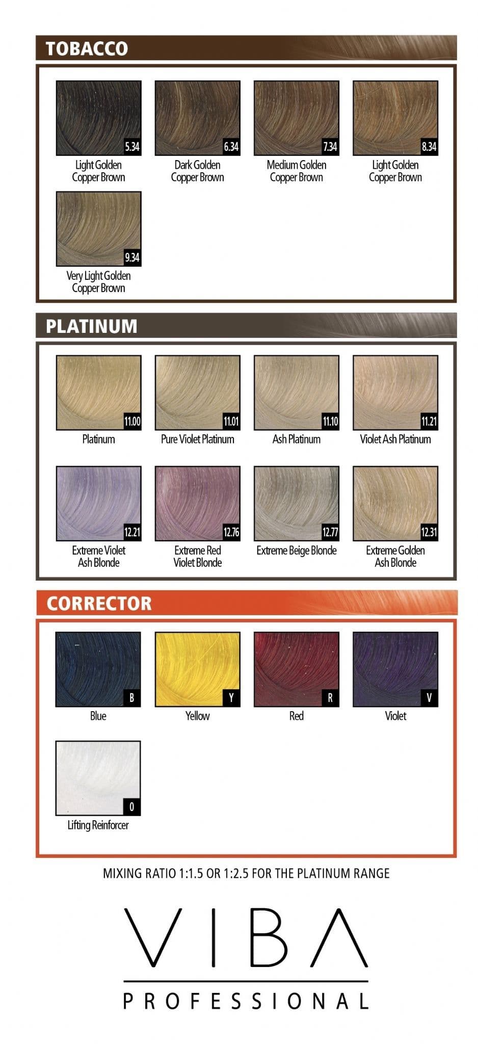 Viba Professional Color Chart