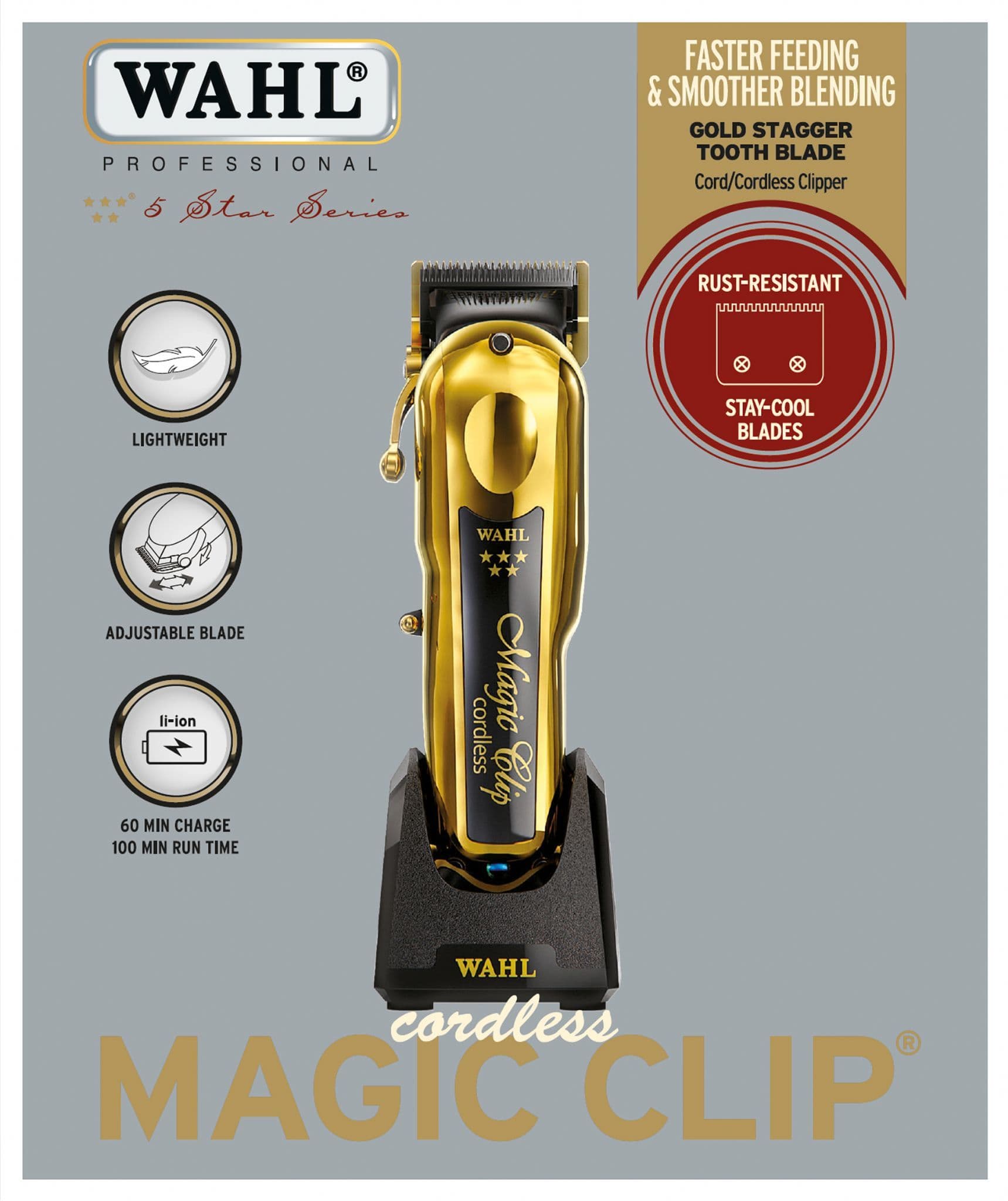 Wahl Gold 5 Star Cordless Magic Clip