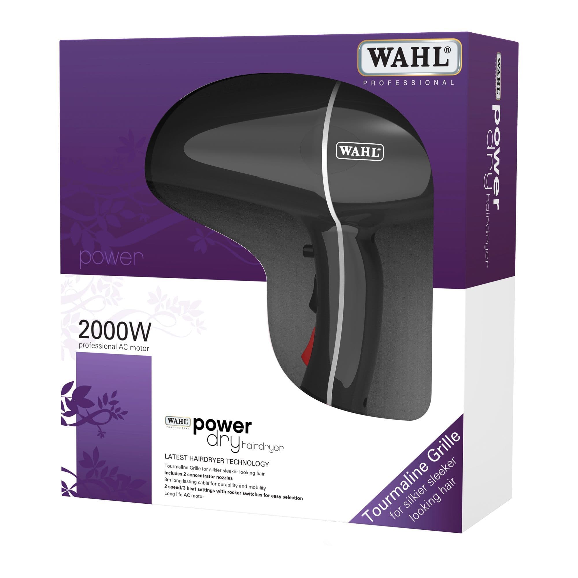 Wahl Powerdry Hairdryer Black 2000W